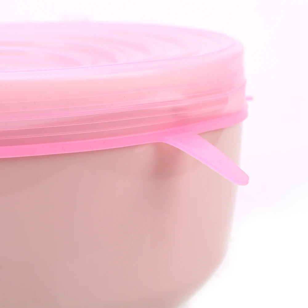 

Silicone Food Wrap Bowl Pot Lid Cover Pan Cooking Kitchen Accessories 6 Pcs Silicone Stretch Lids Keeping Fresh Seal Reusable