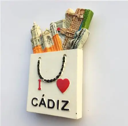 Магнит на холодильник в Испании Cadiz здание мира магнитная наклейка домашняя