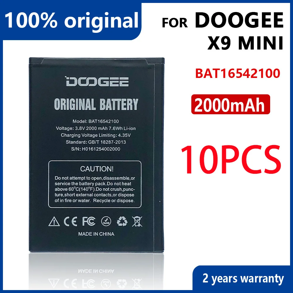 100% Original 10PCS 2000mAh BAT16542100 Battery For DOOGEE X9 MINI 5.0inch Smart Phone High quality Batteries+Tracking Number enlarge