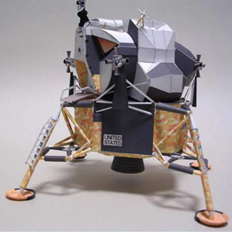 3D модель карточки на бумаге Масштаб 1:48 план Аполло 11 лунный модуль для