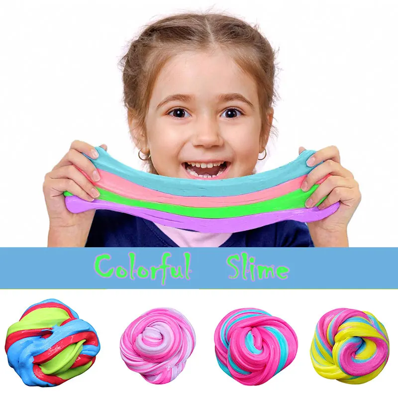 New Colorful Fluffy Foam Slime Clay Ball Supplies DIY Soft Charms Slime Fruit Kit Cloud Craft Antistress Kids Toys For Children
