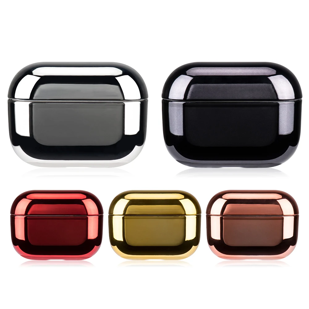 Чехол для наушников AirPod Pro 2019 с гальваническим покрытием Жесткий беспроводных из