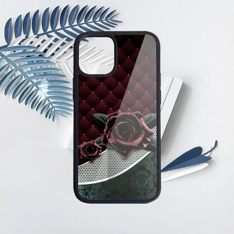 

Crystal Rhinestone Flower pattern Phone Cases PC for iPhone 11 12 pro XS MAX 8 7 6 6S Plus X 5S SE 2020 XR Luxury brand funda