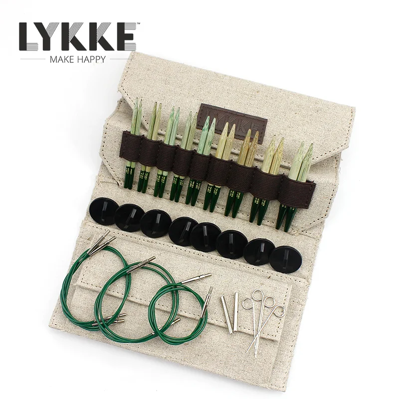 LYKKE-Juego de agujas de tejer circulares intercambiables, 3,5"-3