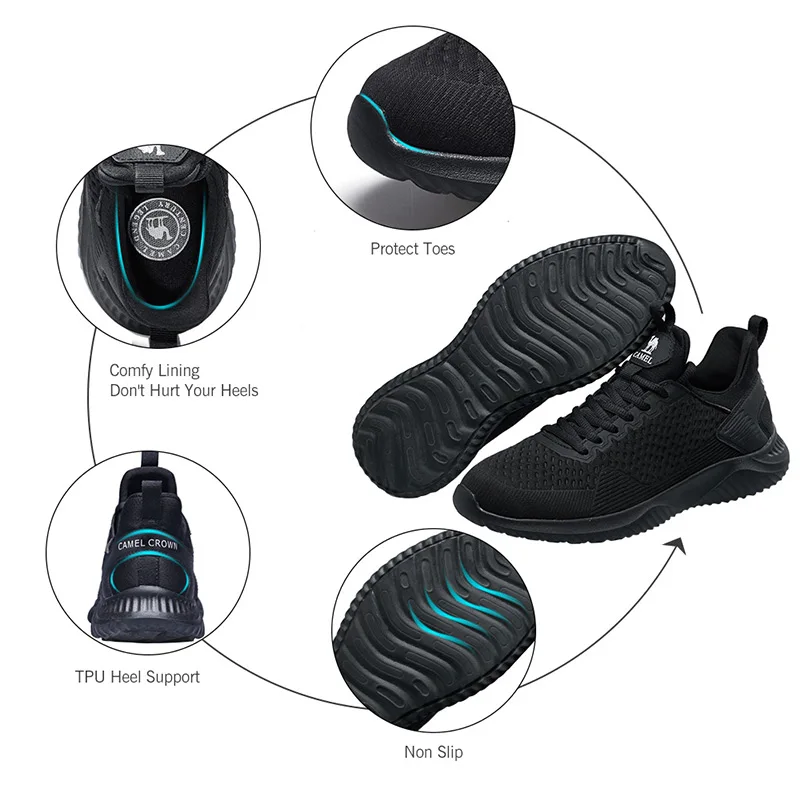 CAMEL Running Shoes Men Women Sneaker Gym Lightweight Stability Anti-slip Shock-Absorben Sport Breathable Hard-Wearing Outdoor