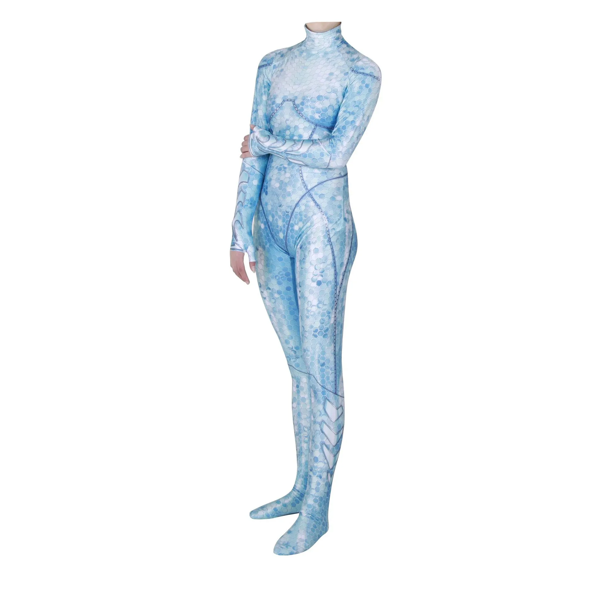 Костюм для косплея супергероя Aquaman Mera Mom Хэллоуин Zentai спандекс полиэстер взрослый