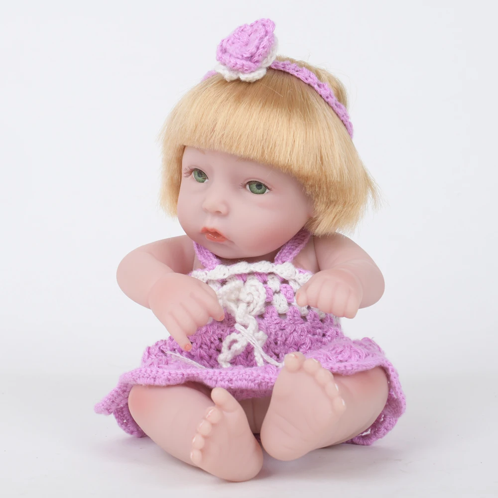 Модные куклы Bebe Reborn реалистичные мини 10 дюймов полностью виниловые силиконовые