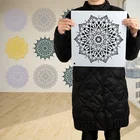 Многоразовые Формочки сделай сам 30*30 см, 13 типов, для лазерной резки трафареты для картин, напольной плитки, ткани, настенной формы, мебели, мандалы, трафаретов для рисования