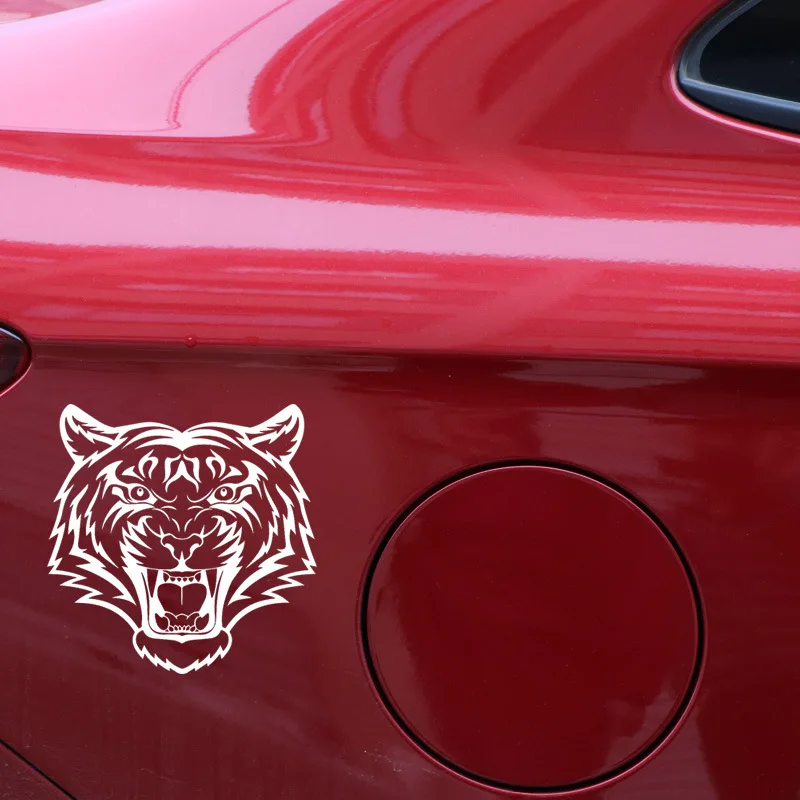 POWERFUL TIGER HEAD Motorcycle Carbon Fiber Vinyl Film for Cars Decal Car Sticker Personality Car-styling motorcycle stickers | Автомобили