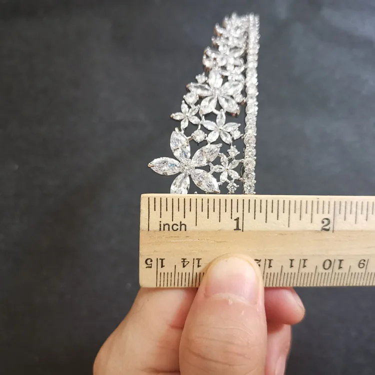 SLBRIDAL, стразы, жемчуг, медь, кубический цирконий, свадебная тиара CZ, свадебная королева, принцесса, торжественные вечерние короны для подружек невесты