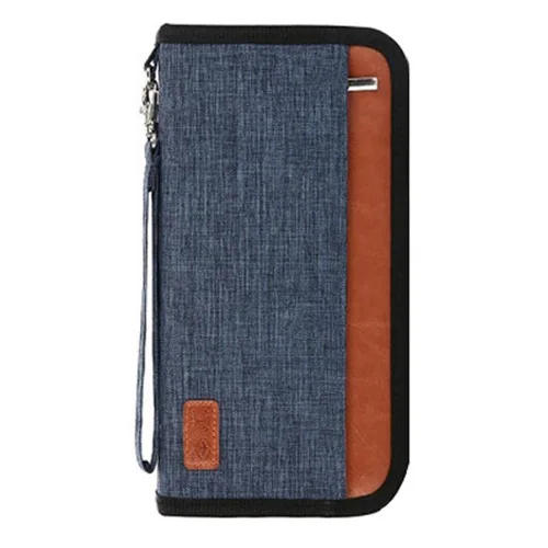Navy blue Качественная дорожная анти-RFID посылка для паспорта, кредитная карта, посылка, зажим для паспорта, многокарточный органайзер, сумка, клатч, дорожный кошелек - Цвет: Navy blue