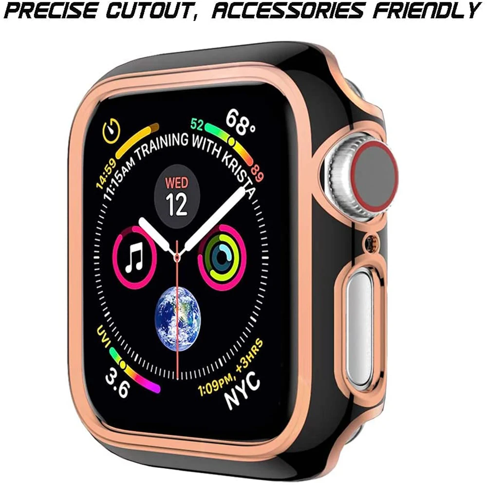 Protective Shell Frame for Apple Watch Series 6/5/4SE 44mm PC Hard Cover Bumper for iWatch 3 2 42mm 40mm 38mm Case Accessories