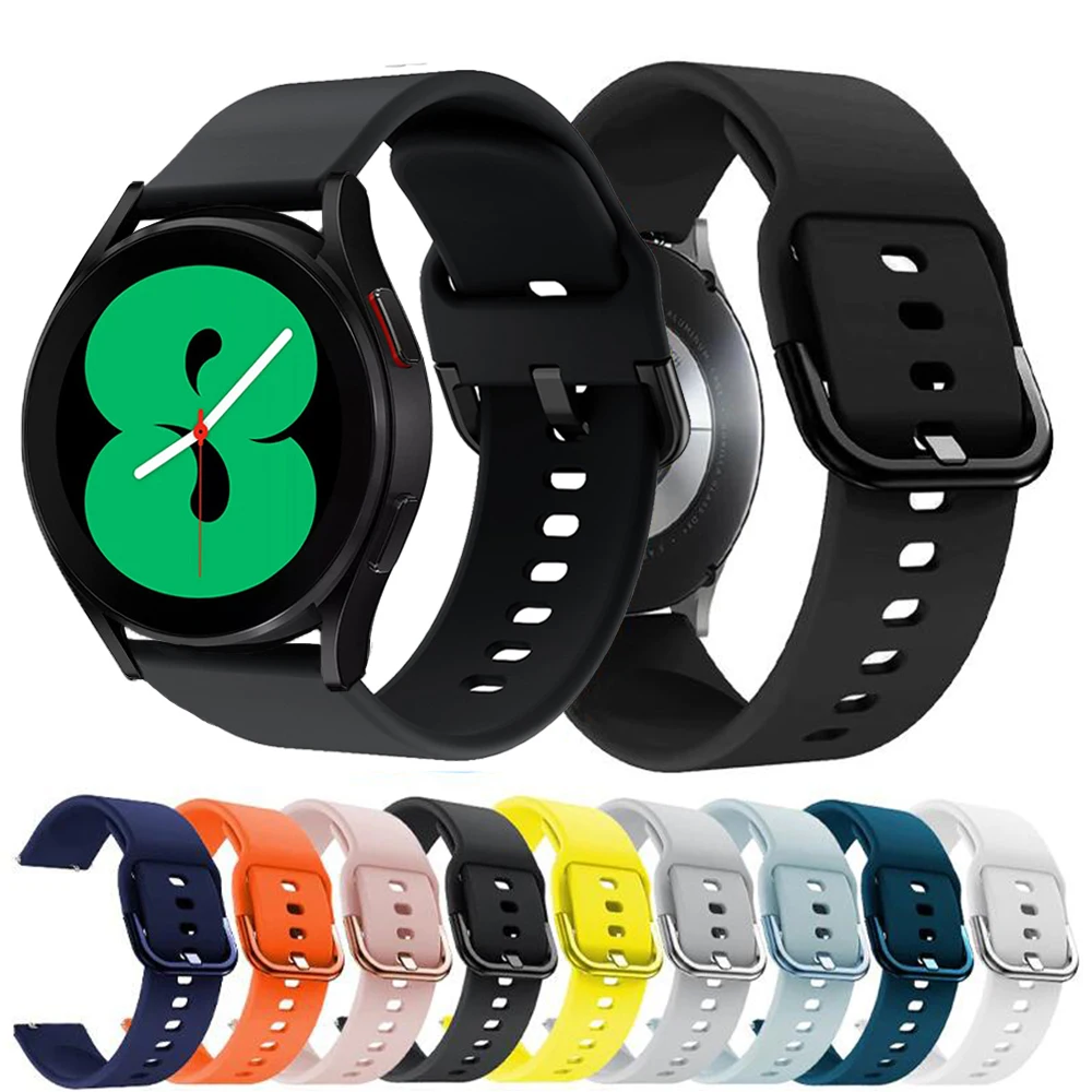 

Silicone Sport Watch Band For Samsung Galaxy Watch Active 2 Watch4 40 44mm Classic 42 46mm Smart Watch Strap Wrist Bracelet 20MM