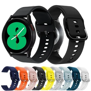 Ремешок силиконовый спортивный для смарт-часов, браслет на запястье для Samsung Galaxy Watch Active 2 Watch 4 40мм 44 мм Classic 42мм 46 мм, 20 мм