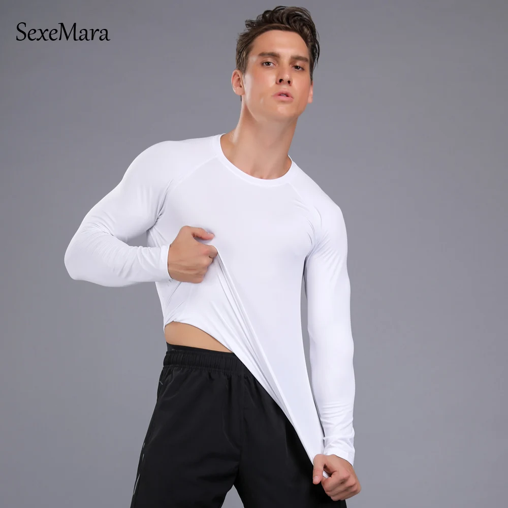 

New Men's Print Breathable Quick Dry T-Shirt Fitness Skin Tights Gyms Bodybuilding MMA Sportswear Compression Shirt top