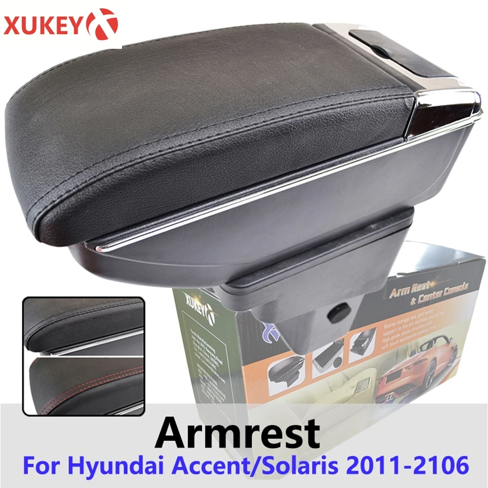 Подлокотник Xukey для Hyundai Accent Solaris 2011 2016 центральный подлокотник консоли