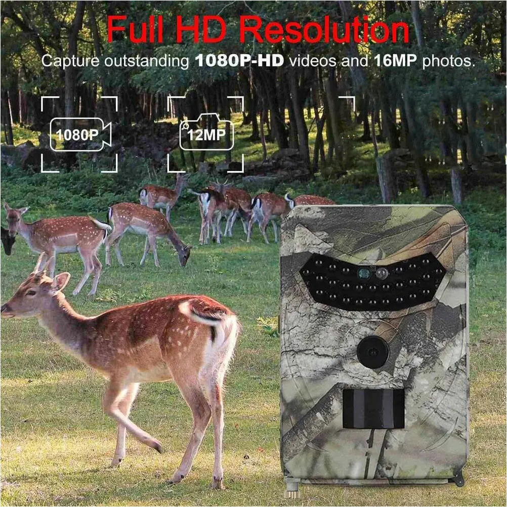 

1080P 12MP Hunting Trail Camera Infrared Night Vision Scouting Camera for Wildlife Hunting Monitoring and Farm Security