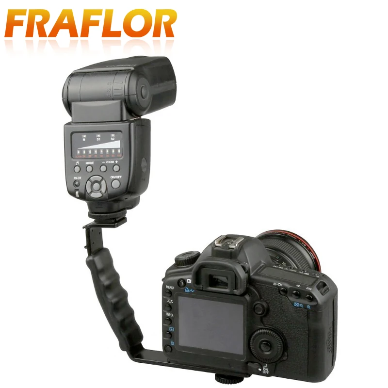 Фотостудия L образный угол 2 вспышки стенд DV кронштейн Speedlite 1/4 дюйма SLR камера