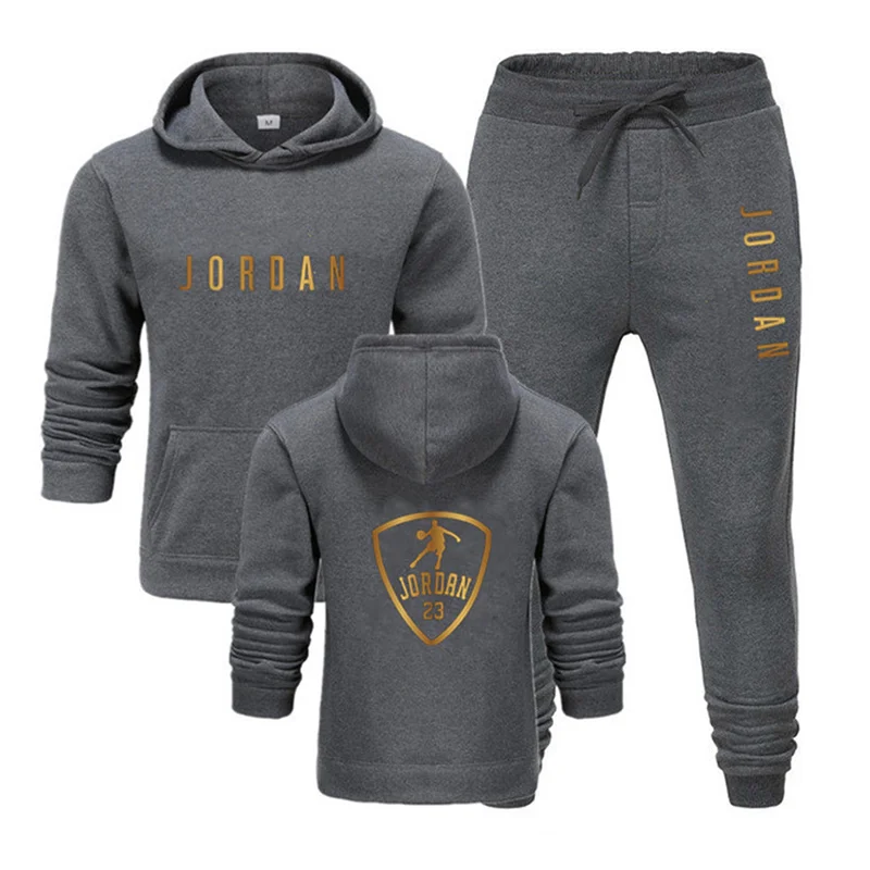 

Men's Sports Hoodie Suit 2021 Spring And Autumn Running Clothes Men's Hoodie + Fitness Pants Jogging Fitness Clothes S-XXXL
