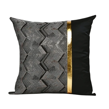 black 45x45cm Romanzo современный роскошный золотой Цвет диванная подушка крышка демонстрационный зал, декорация для дома и отеля поясная подушка крышка 30x50 см - Цвет: black 45x45cm