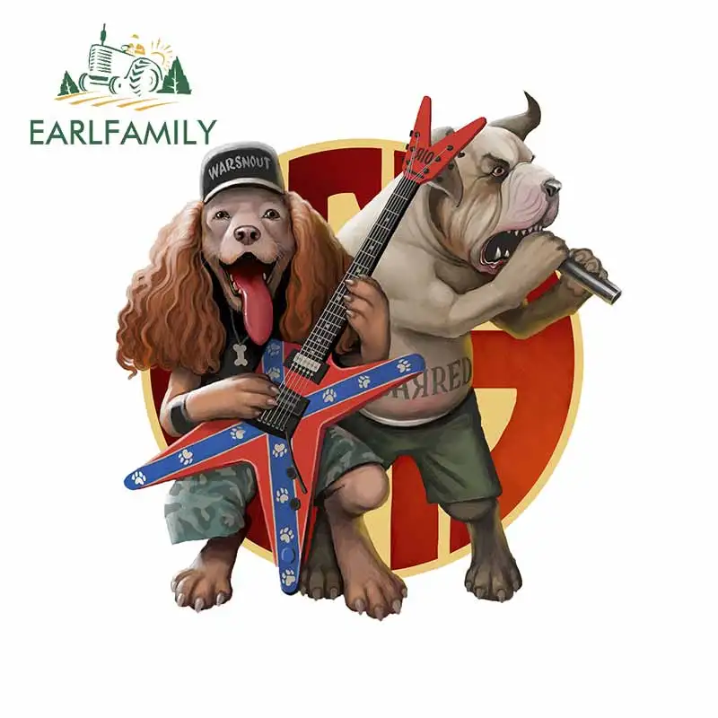 EARLFAMILY 13 см x 12 4 для электрогитары собака музыка рок бульдог автомобиля стикер
