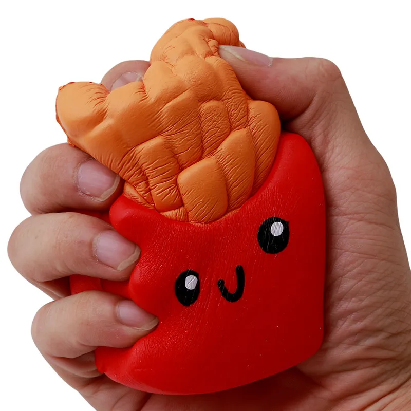 Милый Kawaii мягкий Сжимаемый картофель фри крем ароматизированный 6 секунд