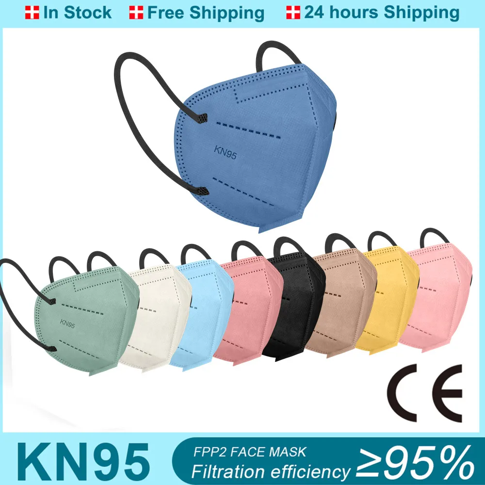 

KN95 mascarillas fpp2 Mask ffp2mask 5-Layer ce mascarilla fpp2 homologada Reusable Adult Mouth Face Mask Respirator ffp2 masque