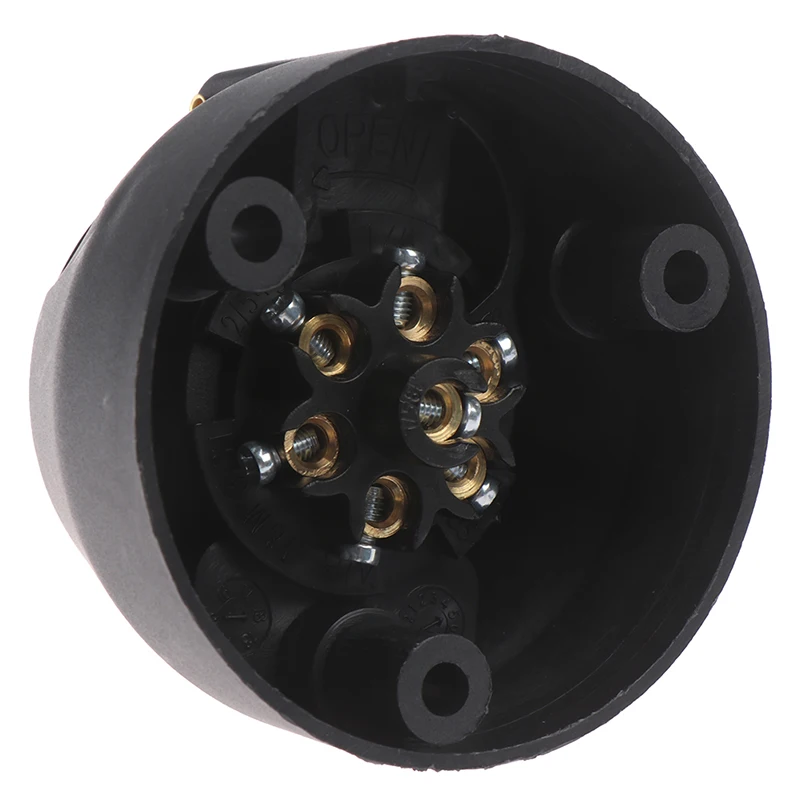 

12V Towbar Towing Socket Round European standard Trailer Socket Black frosted materials Trailer Socket