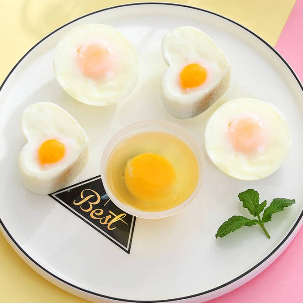 В форме сердца Портативный силикагель яичный котел яйцо Пароварка