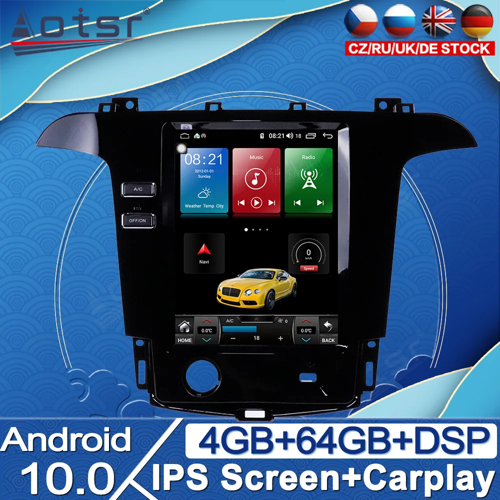 

Android 9.0 Tesla Radio For Ford S-Max Galaxy 2007-2015 Multimedia Player Car GPS Navigation PX6 Audio Stereo Head Unit Carplay
