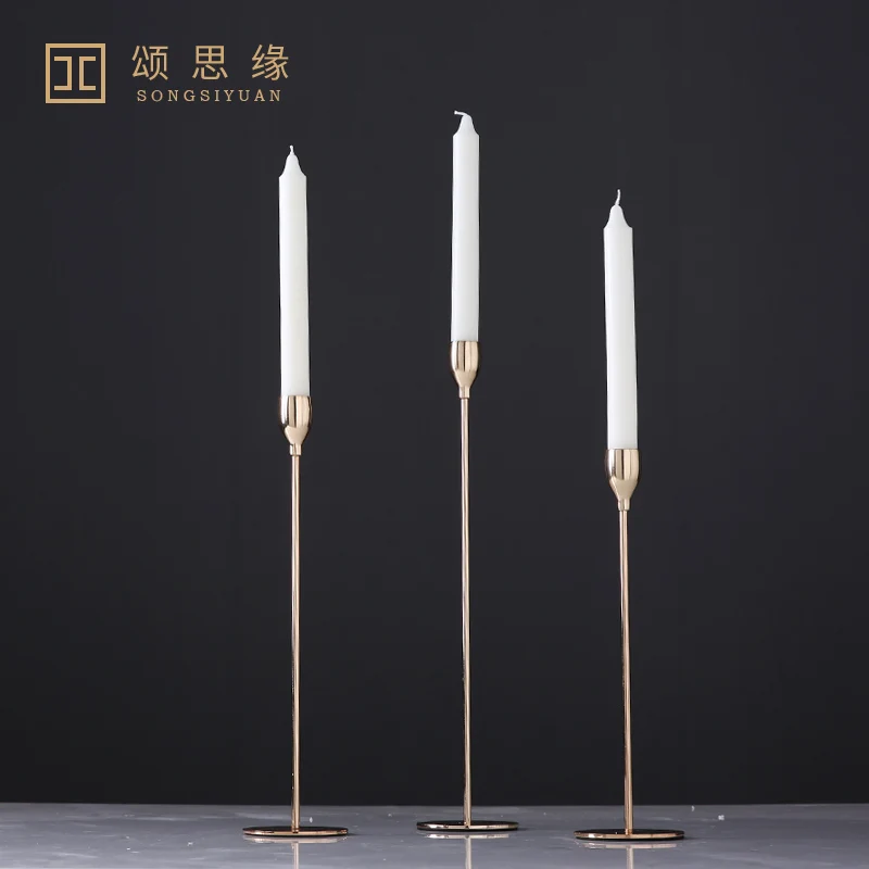 Золотые Роскошные подсвечники садовые свадебные украшения рождественские