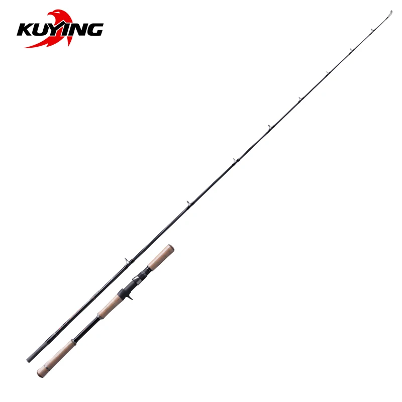 

KUYING Snatch 2.1m 2.28m Casting Carbon Hard Fishing Rod Cane Stick FUJI Part Medium Fast Action For Snakehead 1.5 Sections