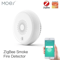 zigbee smart smoke fire alarm sensor detector home security system battery powered alarm wireless smart life tuya app control