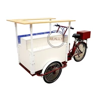 high quality stainless steel food bike fruit selling tricycle salad showing delivery trike electric trailer for sale