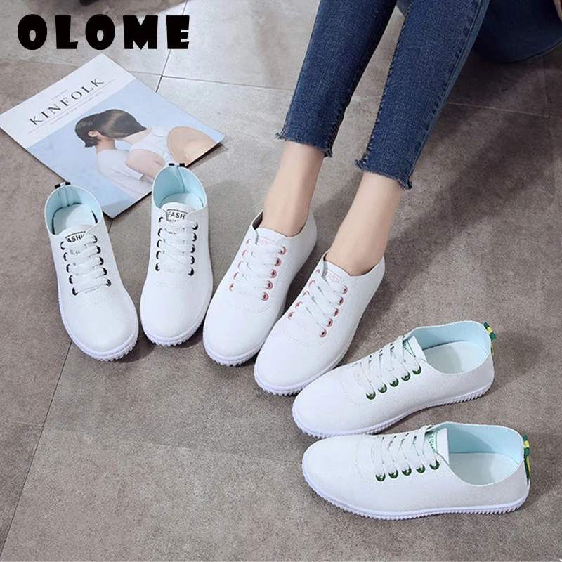 Кроссовки женские на платформе Вулканизированная подошва круглый носок