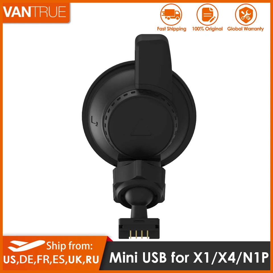 

Vantrue Mini USB Port Car Windshield Suction Cup Mount for X1 / X1 PRO / X2 / X4 / R2 / N1 Pro Car DVR Dash Cam