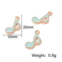 music notes charm pendants gold jewelry making finding diy bracelet necklace earring accessories handmade tools 20pcs