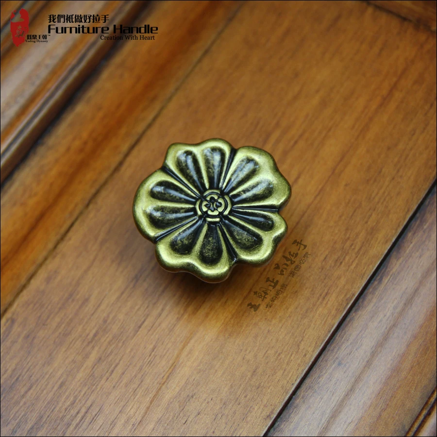 Новая антикварная ручка для шкафа и двери маленькая бронзовая индивидуальная