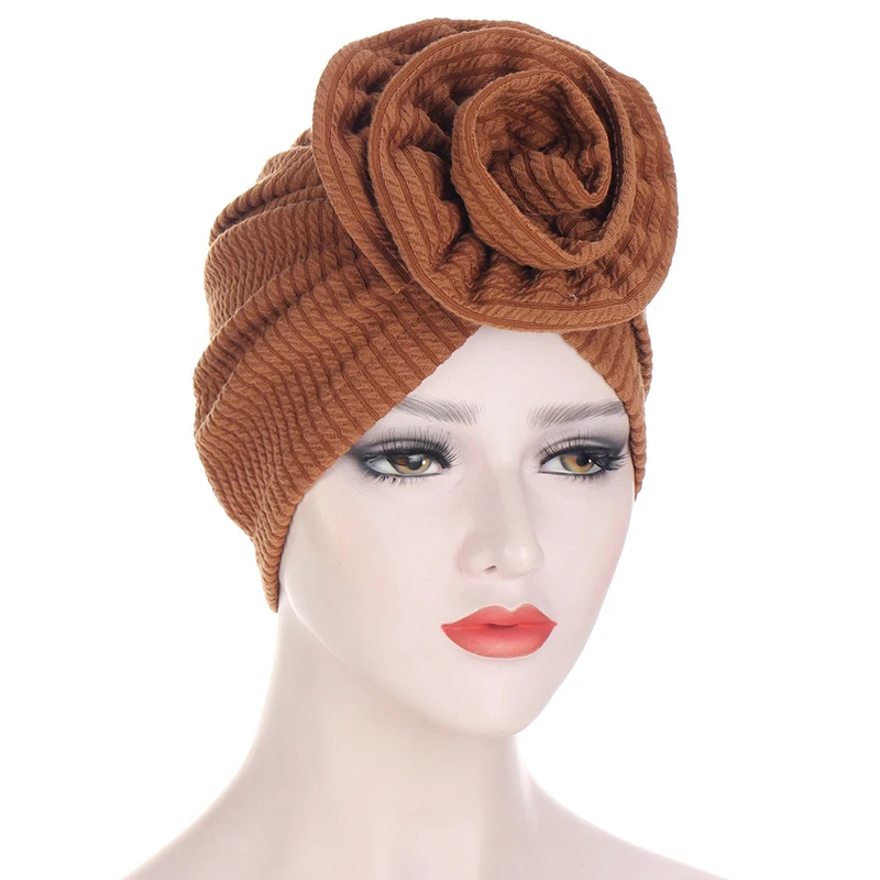 

Women's Turban Hat Cap Fahsion Striped Headband Decoration Hijab Scarf Bonnet Hat Square Scarf Popular Turban Hat