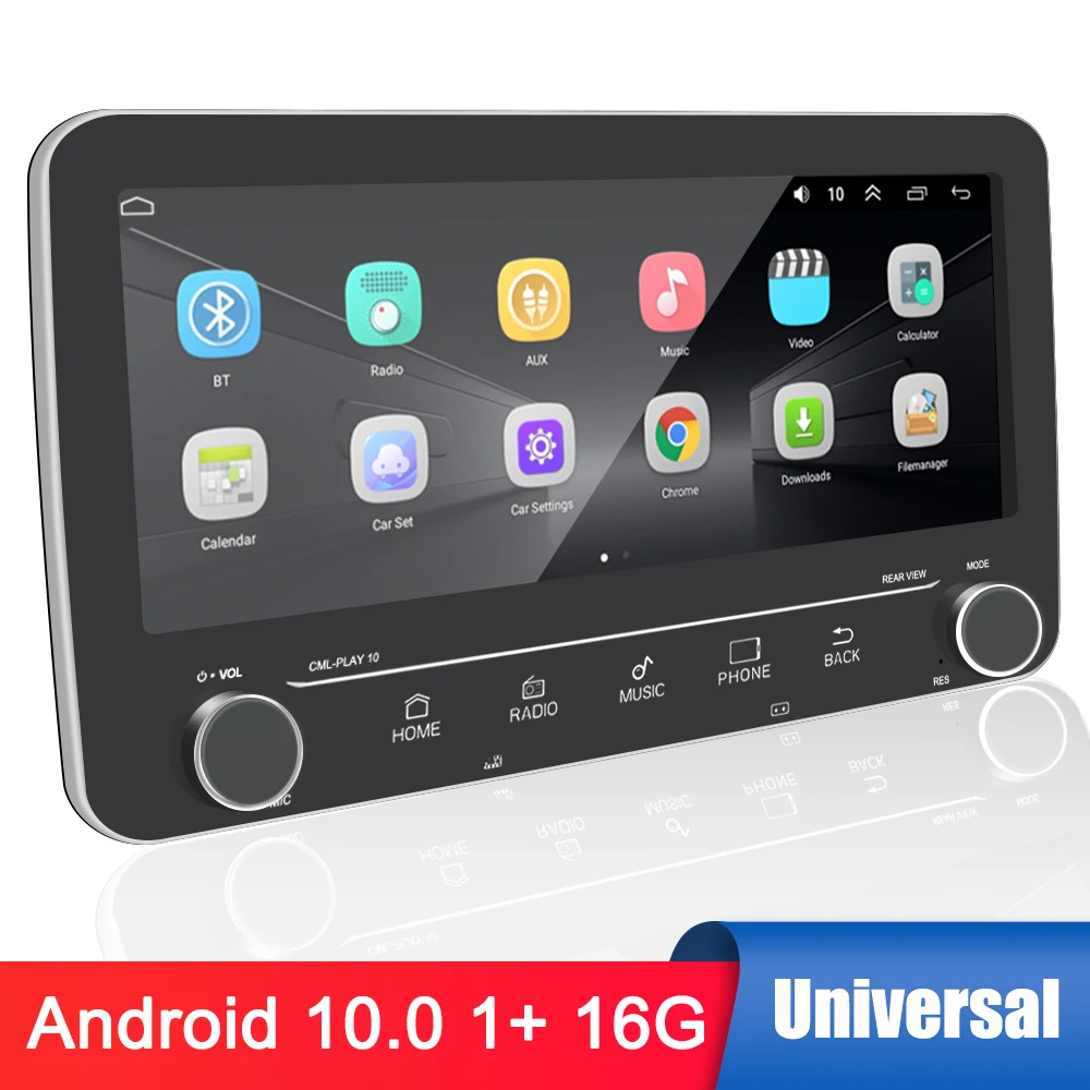 

Android 10.0 Car Radio Remote Control GPS Navigaton Universal Auto Stereo 10.25'' IPS HD Large Touch Screen Mirror Link 1+ 16G