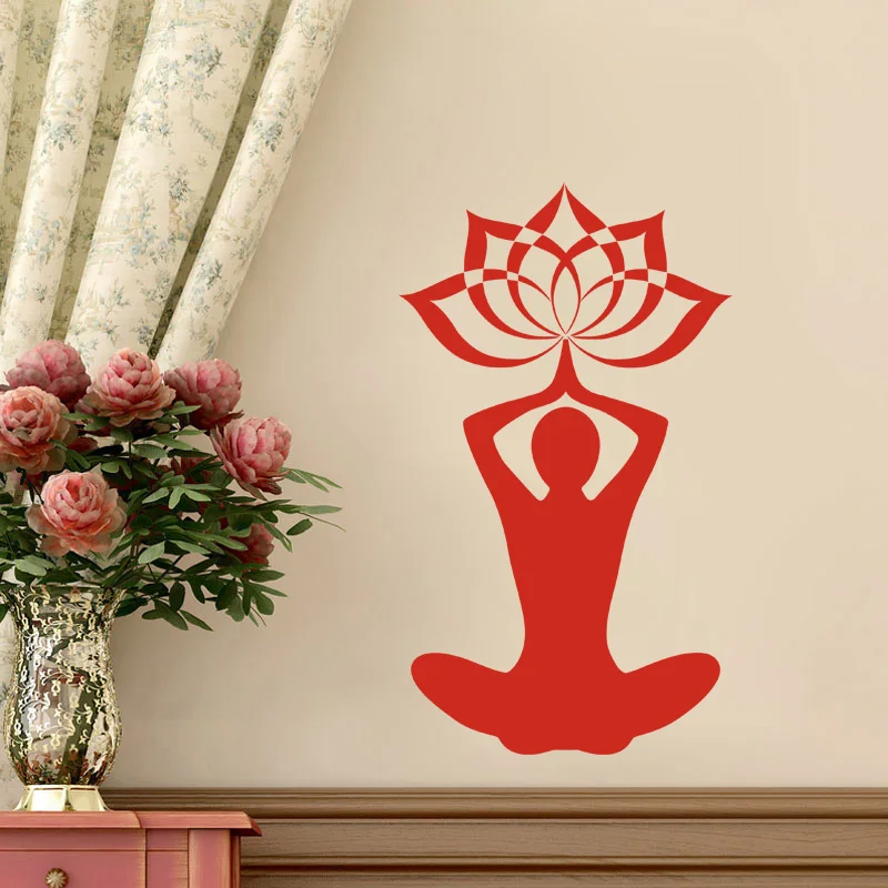 Виниловые наклейки на стену с изображением лотоса и його