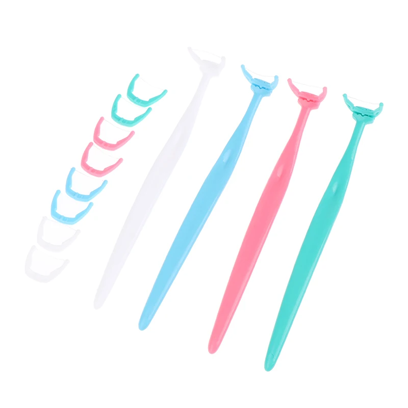100 шт./лот одноразовая нить межзубная щетка зубная палочка зубочистки ручка