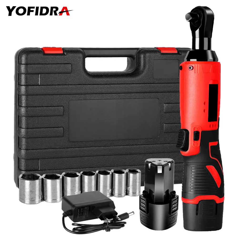 

Беспроводной Электрический гаечный ключ 3/8 380 нм об/мин с литий-ионной батареей 12 В Ач, прямоугольный гаечный ключ, угловая дрель, электроинс...