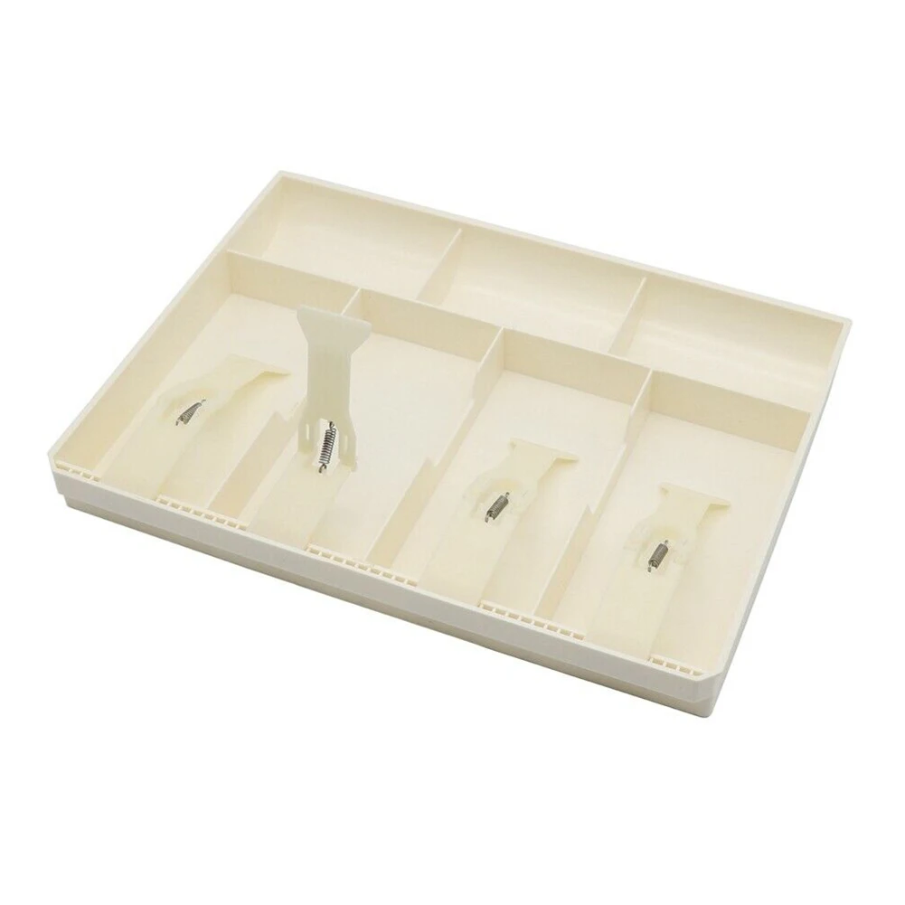 4 Grid Hotel Cashier Box Cash Register Tray Supermarket ABS Storage Shop Coin Drawer Money With Clip Replacement |