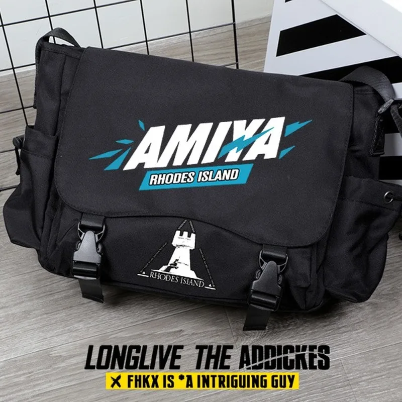 

Arknights Rhodes Island Cosplay Messenger Crossbody Shoulder Bag Student School Teenager Unisex Fashion Travel Outdoor Gift