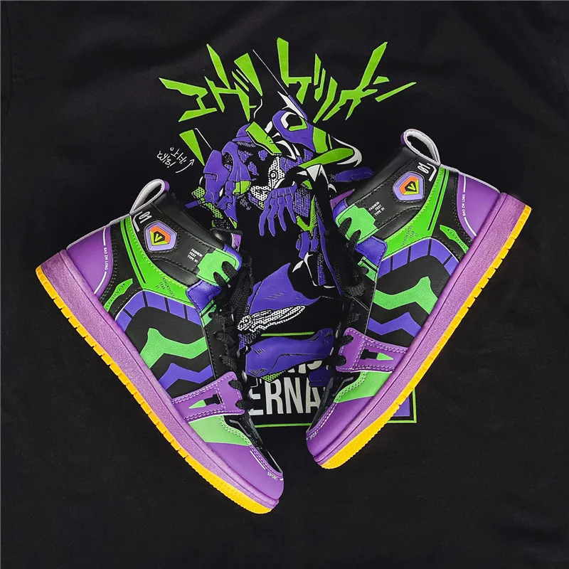 

Anime Sneakers For Men 2021 Fashion High-top Casual Shoes Souryu Asuka Langle Cosplay Original Vulcanized Running Basketball