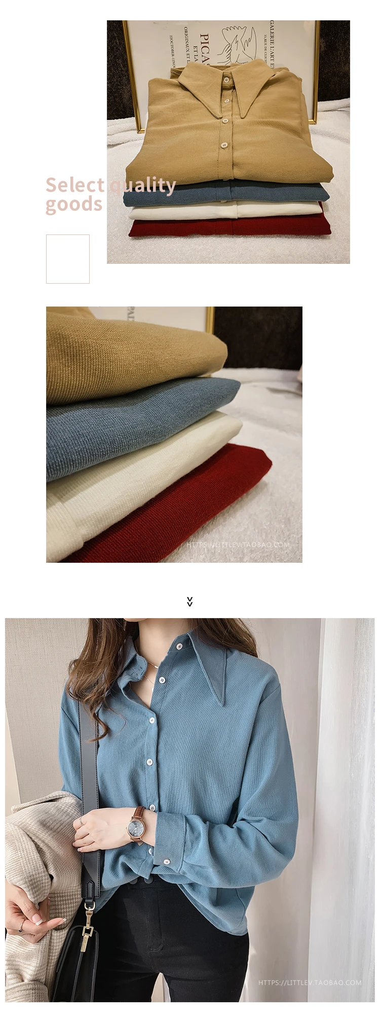 Blusas Mujer, новинка, длинный рукав, одноцветная блузка, женская рубашка, повседневная, свободного размера плюс кардиган, женская блуза, осенняя одежда 6859 50