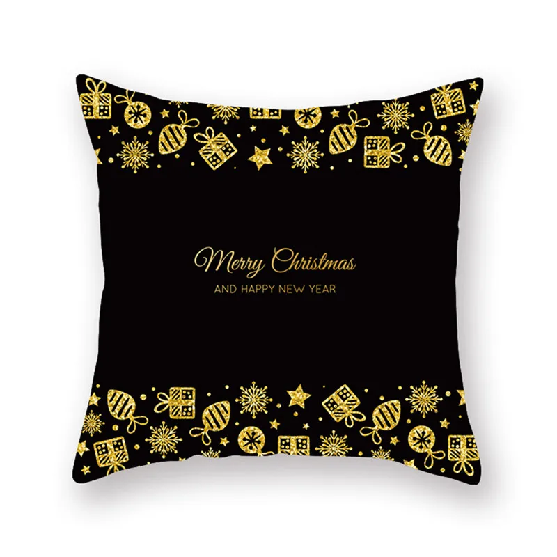 Рождественская наволочка с надписью Модный мягкий удобный чехол для подушки