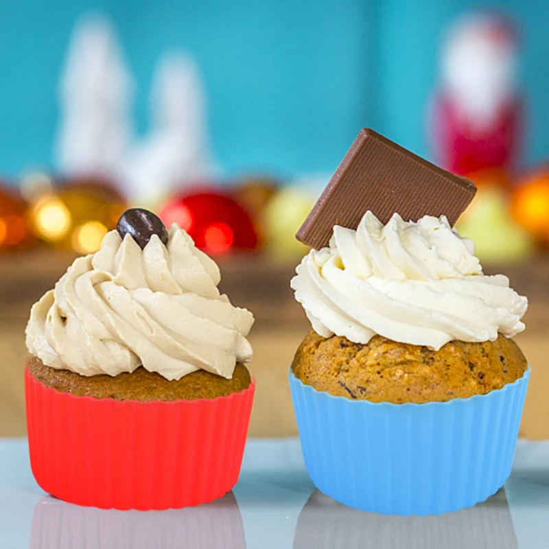 12 шт./компл. силиконовые формы для выпечки круглая форма кекс чашка кухня