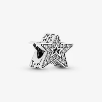 2021 winter collection 925 sterling silver openwork star charms beads fit original brand bracelet necklace jewelry gift